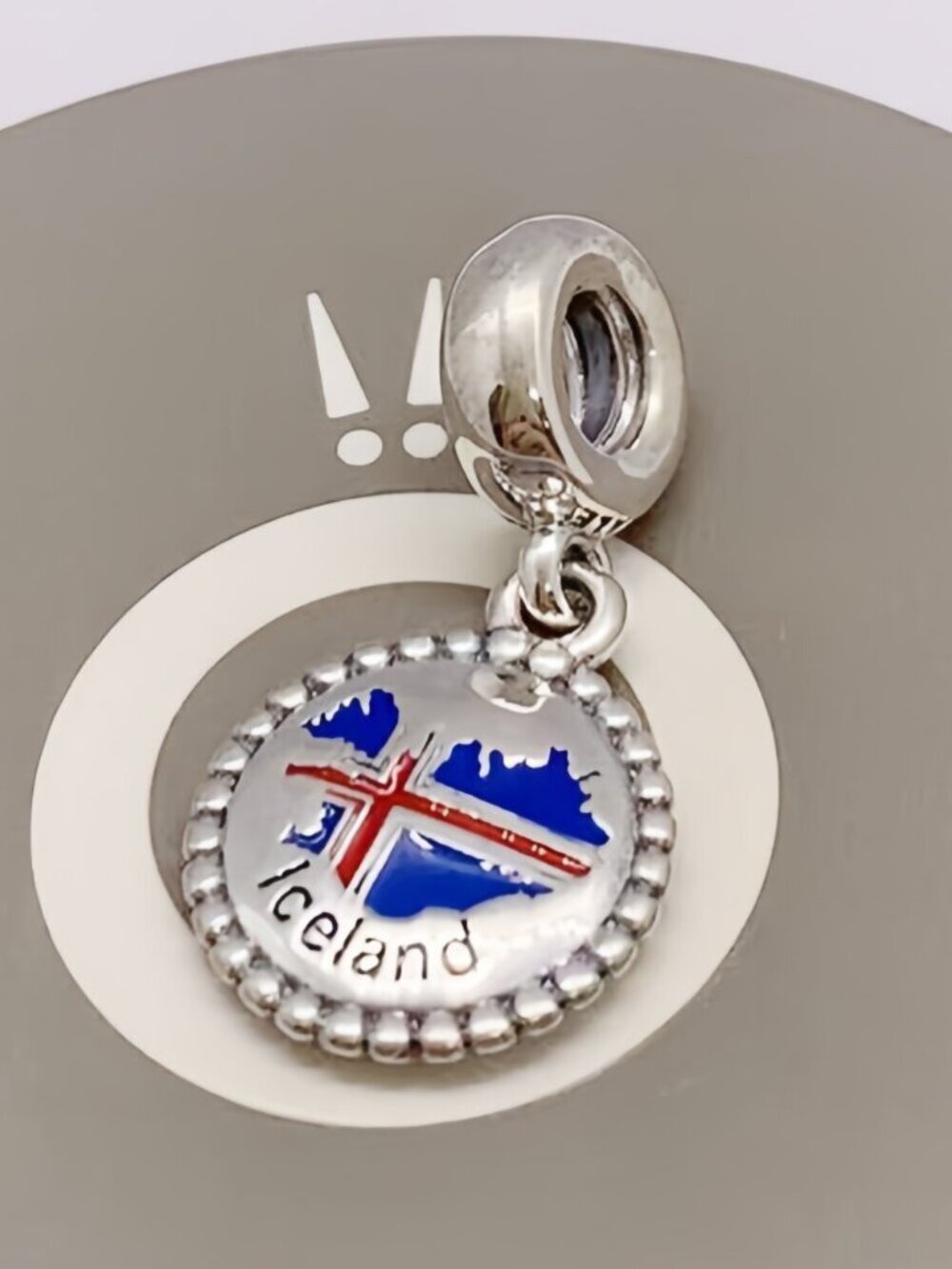 Pandora Iceland Flag Charm